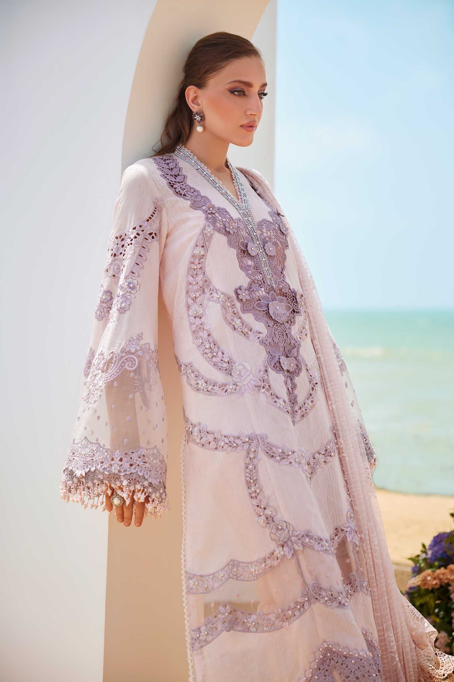 3 Piece Unstitched Embroidered Jacquard Lawn Suit | EID LAWN-25-02 EL-25-02-Default In Stock