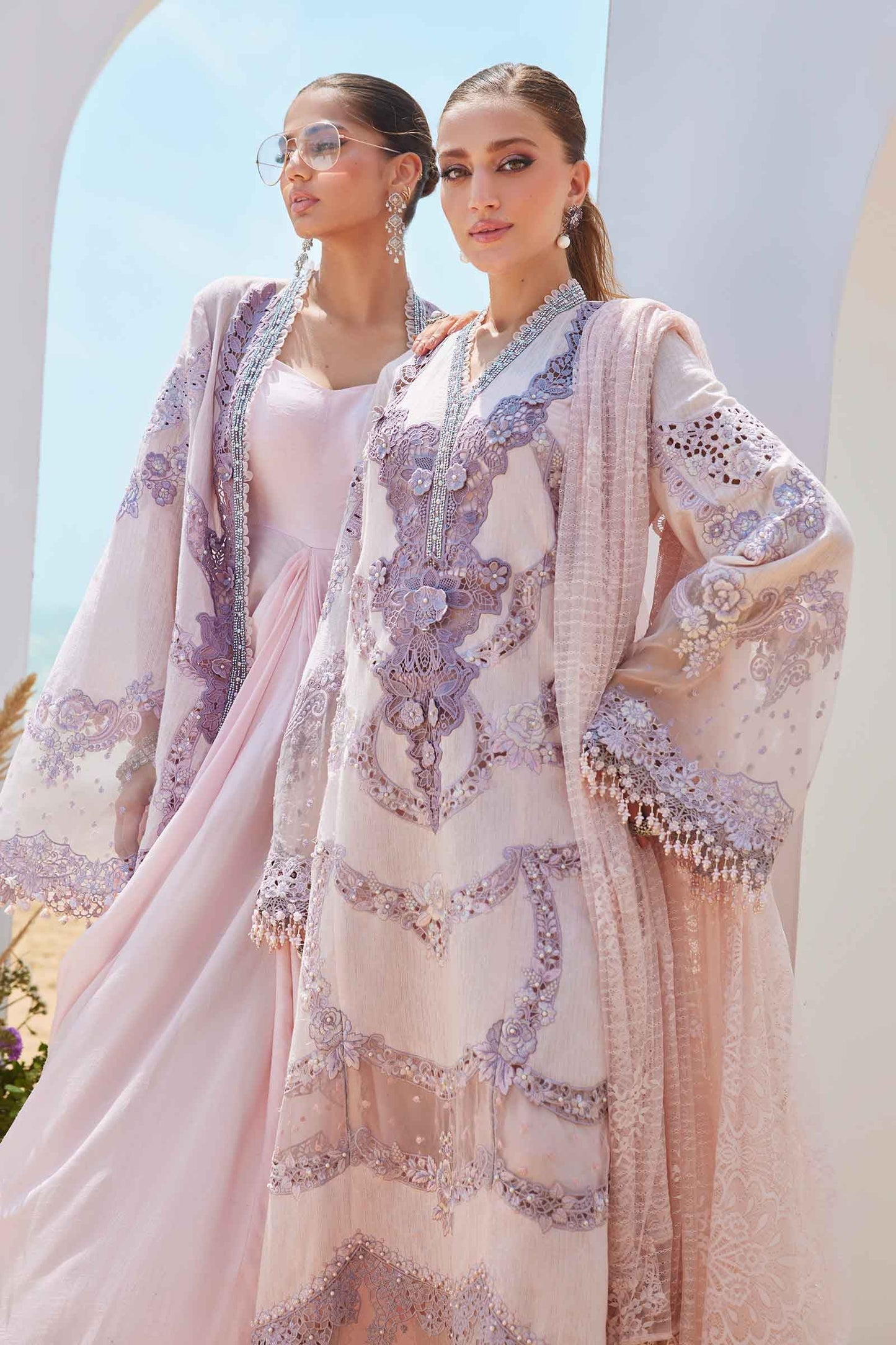 3 Piece Unstitched Embroidered Jacquard Lawn Suit | EID LAWN-25-02 EL-25-02-Default In Stock